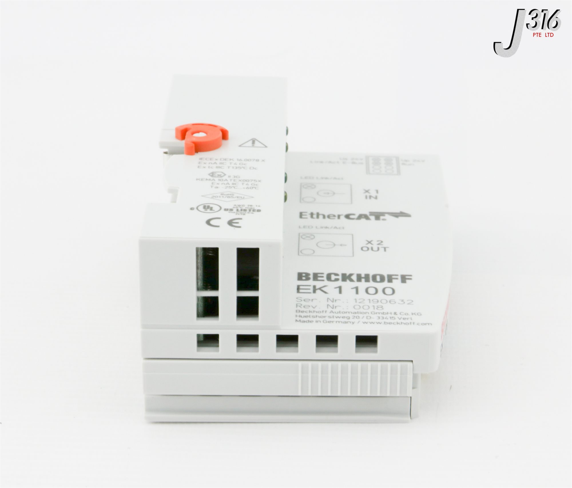 thumbnail image 2 of Beckhoff EK1100 Ethernet Coupler - New, Original, For EtherCAT Terminal Systems, Bus Coupler 2 of 5